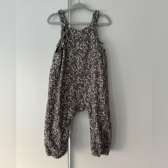 Zara Baby Floral Print Overalls Size 12-18 months in perfect condition - Picture 3 of 6